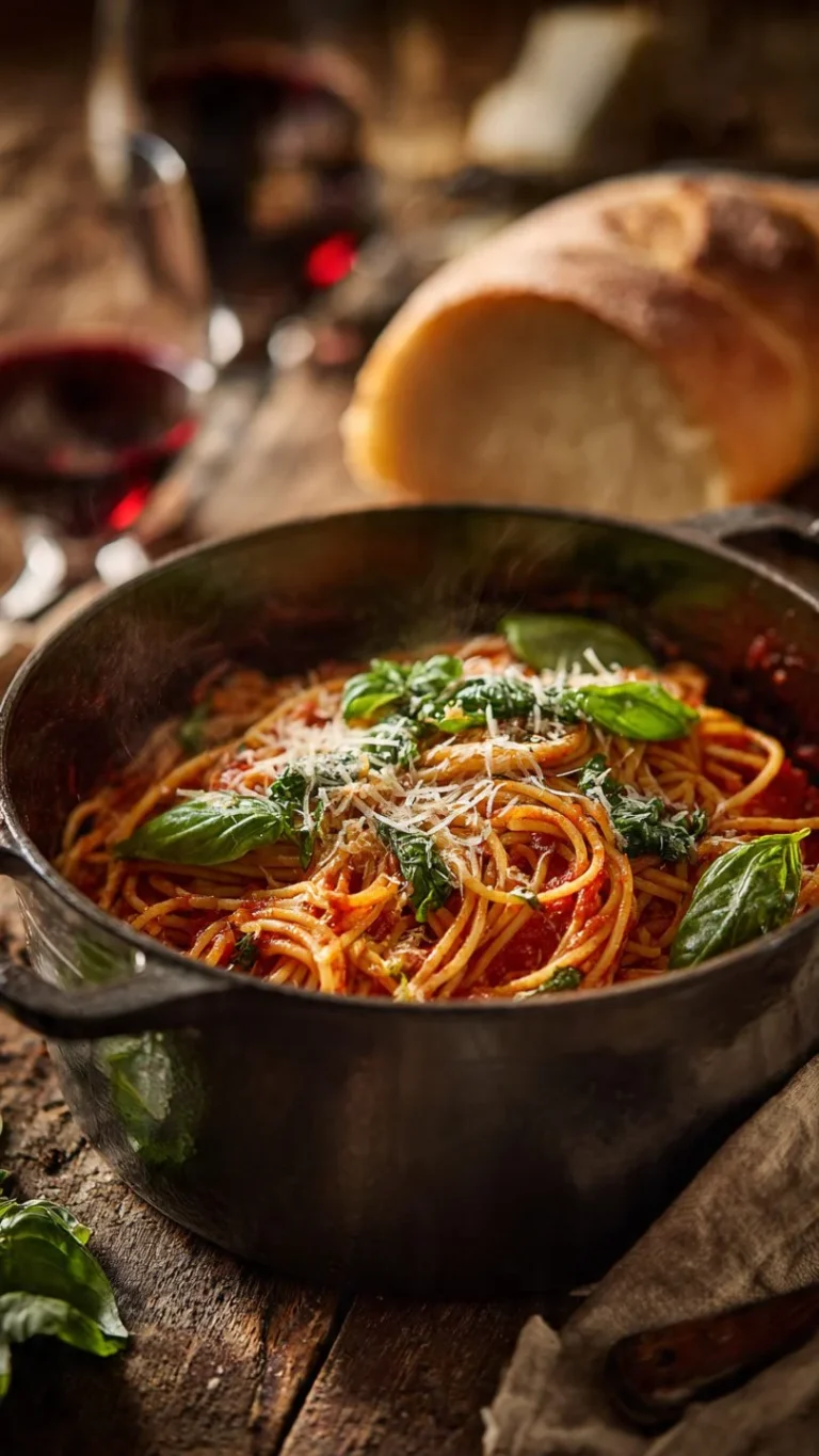🍝 One Pot Spaghetti Recipe: Creamy, Easy & Minimal Cleanup!